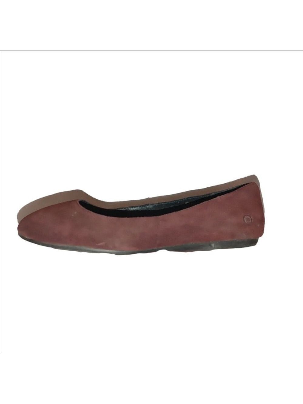 Born Boca Burgundy Suede Flats Size 10M